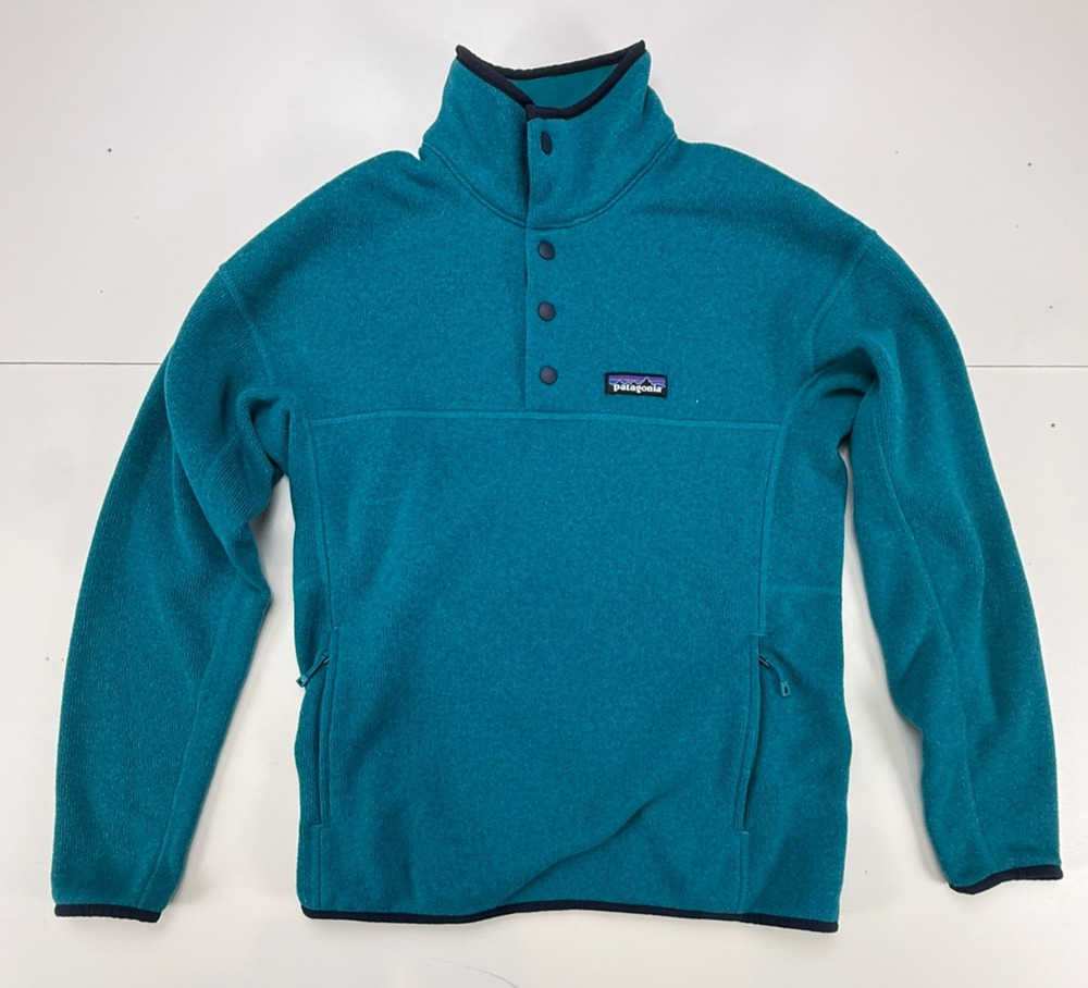 Patagonia Lightweight Synchilla Snap-T Fleece Mens S Teal Pullover STY26101 FA17
